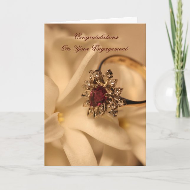 Carte Félicitations pour vos fiançailles (Devant)