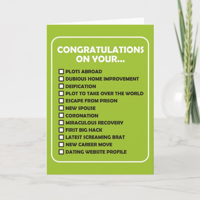 Carte Félicitations pour votre... (Devant)