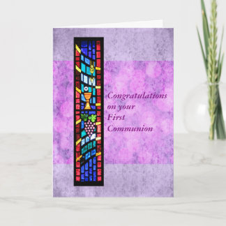 Carte Félicitations pour votre 1ère communion personnali