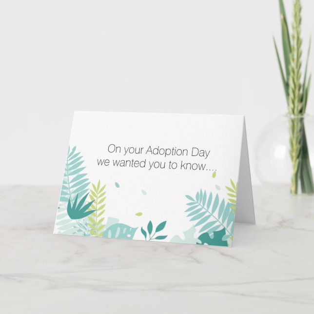 Carte Félicitations pour votre adoption (Devant)