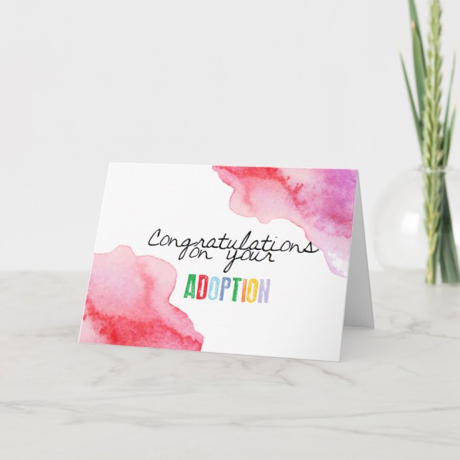 Carte Félicitations pour votre adoption (Devant)