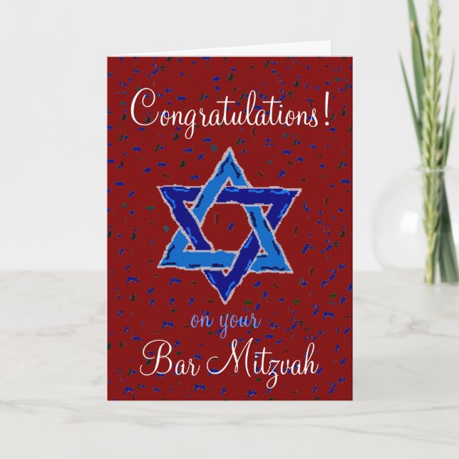 Carte Félicitations pour votre Bar Mitzvah (Devant)
