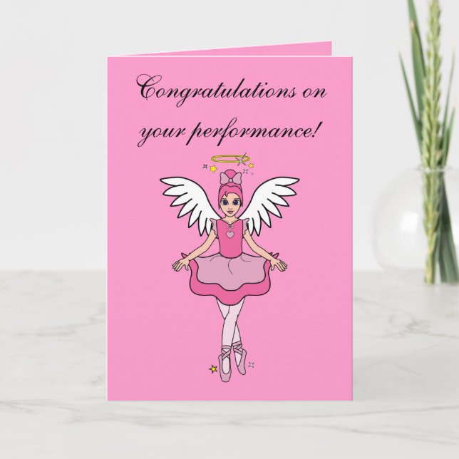 Carte Félicitations pour votre Danse Considérant Angel (Devant)