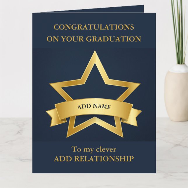 Carte Félicitations pour votre DIPLÔME BIG (Devant)