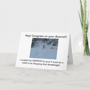 Carte Félicitations pour votre DIVORCE !