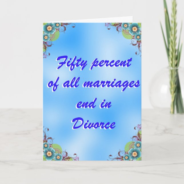 Carte félicitations pour votre divorce (Devant)