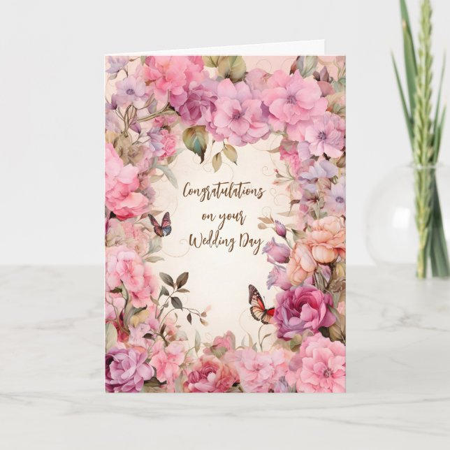 Carte Félicitations pour votre jour de mariage (Devant)