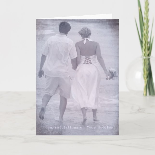 Carte Félicitations pour votre mariage Grunge (Devant)