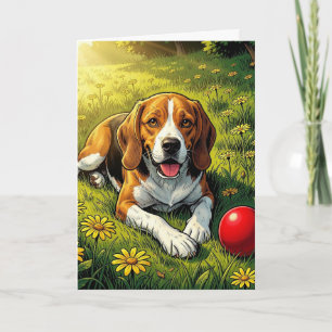 Carte Félicitations pour votre nouveau beagle Félicita