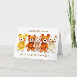 Carte Félicitations pour votre nouveau bébé garçon