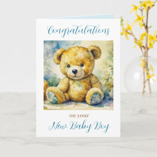 Carte Félicitations pour votre nouveau bébé garçon