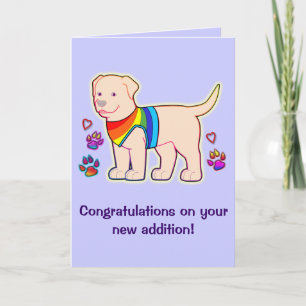 Carte Félicitations pour votre nouveau chien