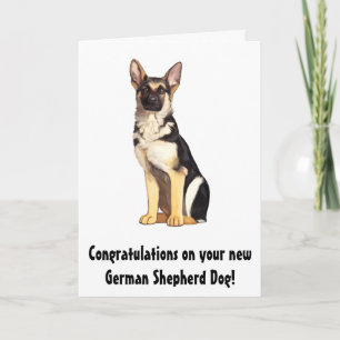 Carte Félicitations pour votre nouveau chien berger alle