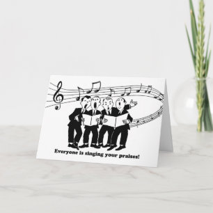 Carte Félicitations pour votre nouveau travail, chanter 