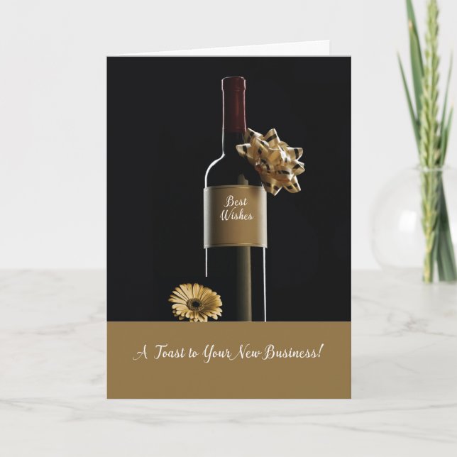 Carte Félicitations pour votre nouveau vin d'ouverture d (Devant)