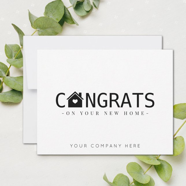 Carte Félicitations pour votre nouvelle maison (Congrats on Your New Home Real Estate Card)