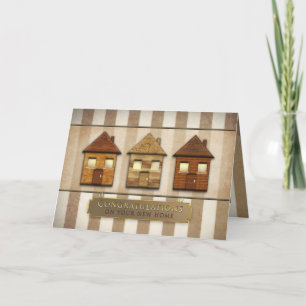 Carte Félicitations pour votre Nouvelle Maison - Brown/M