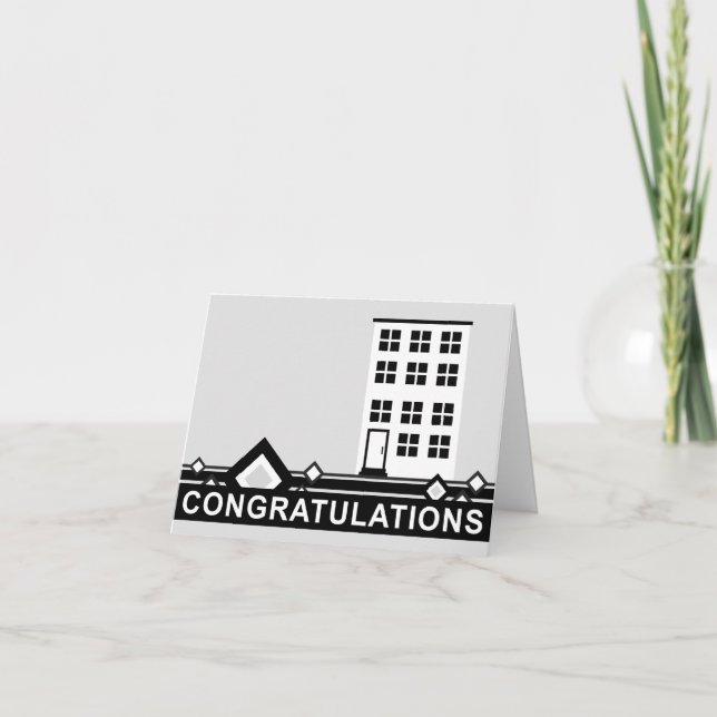 Carte félicitations pour votre nouvelle maison : condo h (Devant)