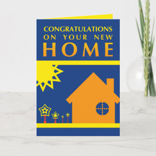 Carte félicitations pour votre nouvelle maison (formes c