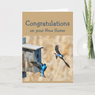 Carte Félicitations pour votre nouvelle maison Fun Birds