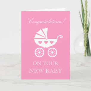 Carte Félicitations pour votre nouvelle petite fille