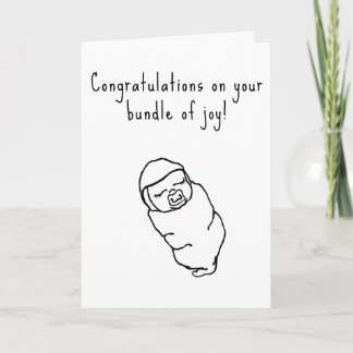 Carte Félicitations pour votre paquet de Joy Baby Card