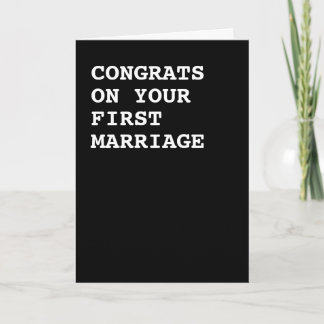 Carte Félicitations pour votre premier mariage