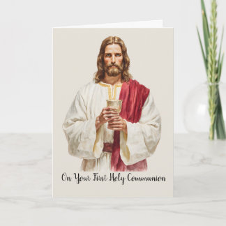Carte Félicitations Première Communion Jésus Eucharistie