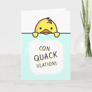 Carte Félicitations Pun Canard