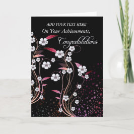 Carte Félicitations / Réalisation Flourissement Des Pans