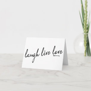 CARTE "FÉLICITATIONS" **RIRE D'AMOUR VIVANT**