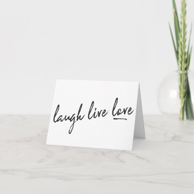 CARTE "FÉLICITATIONS" **RIRE D'AMOUR VIVANT** (Devant)