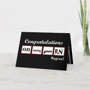 Carte Félicitations RN - Nom personnalisé avec Carrés