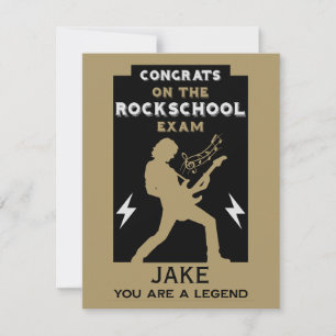 Carte Félicitations Rock Guitar Exam