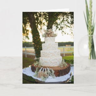 Carte Félicitations - Rustic Mariage Cake