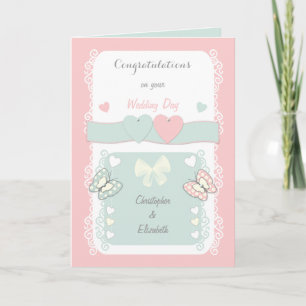 Carte Félicitations shabby chic message de bienvenue du