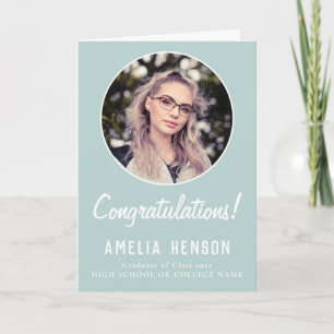 Carte Félicitations Simple Graduate Photo Graduation