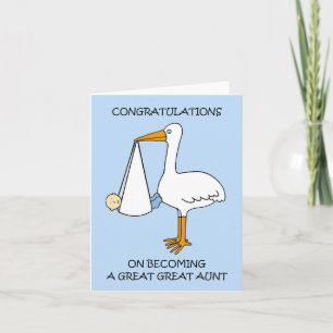 Carte Félicitations Super grande tante à Baby Boy