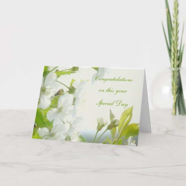 Carte Félicitations, sur ceci votre, ... (Devant)