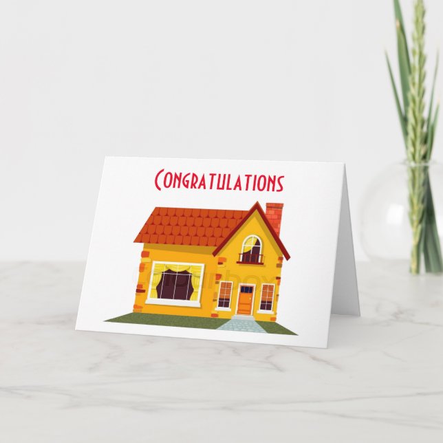 CARTE "FÉLICITATIONS" SUR VOTRE "NOUVELLE MAISON" (Devant)