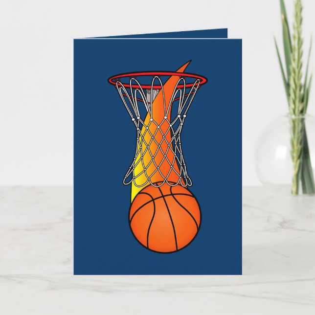 Carte Félicitations une grande saison de basket-ball (Devant)