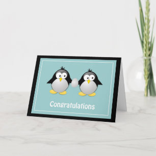 Carte Félicitations, vous attendez un salut de pingouin