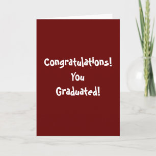 Carte Félicitations ! Vous avez reçu un diplôme !