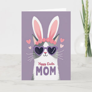 Carte féline de Pâques pour maman