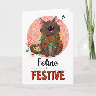 Carte Feline Festive Cat Card