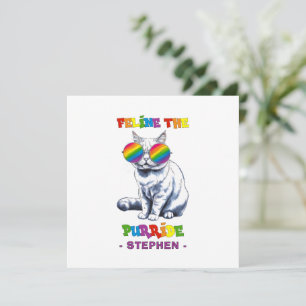 Carte Feline The Purride - Cool Pride Cat LGBTQ