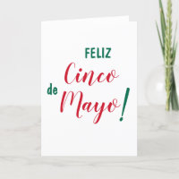 Feliz Cinco de Mayo Green White Red Script Brush