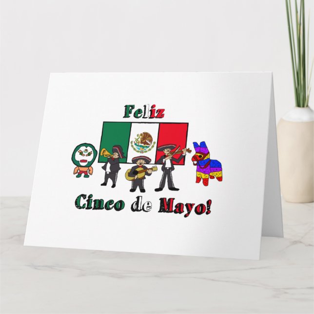 Carte Feliz Cinco de Mayo ! Illustration du dessin animé (Devant)