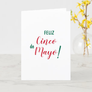 Carte Feliz Cinco de Mayo Vert Blanc Rouge
