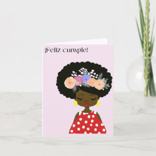Carte ¡Feliz cumple ! Joyeux anniversaire en espagnol, e